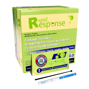 Rapid Response HIV test kit with cassette and lancets.