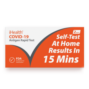 iHealth COVID-19 rapid antigen self-test kit.