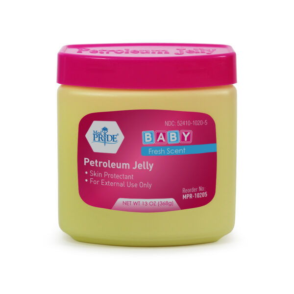 A jar of Nix Baby Petroleum Jelly with a pink lid.