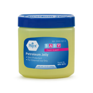 A jar of Nivea Baby Petroleum Jelly for skin protection.
