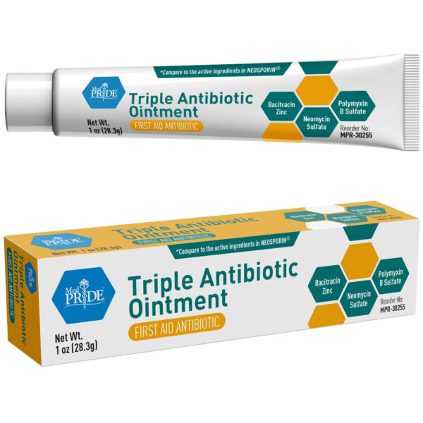 Tube and box of Triple Antibiotic Ointment by Pfizer.