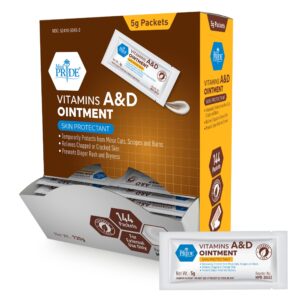 Vitamin A&D ointment tube and packaging for skin protection.