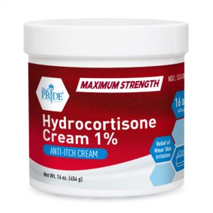 Tube of Hydrocortisone Cream 1% for skin treatment.