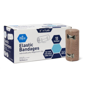 Box of K'zah Elastic Bandages with one bandage roll.