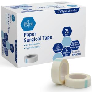 Box of paper surgical tape with two rolls.