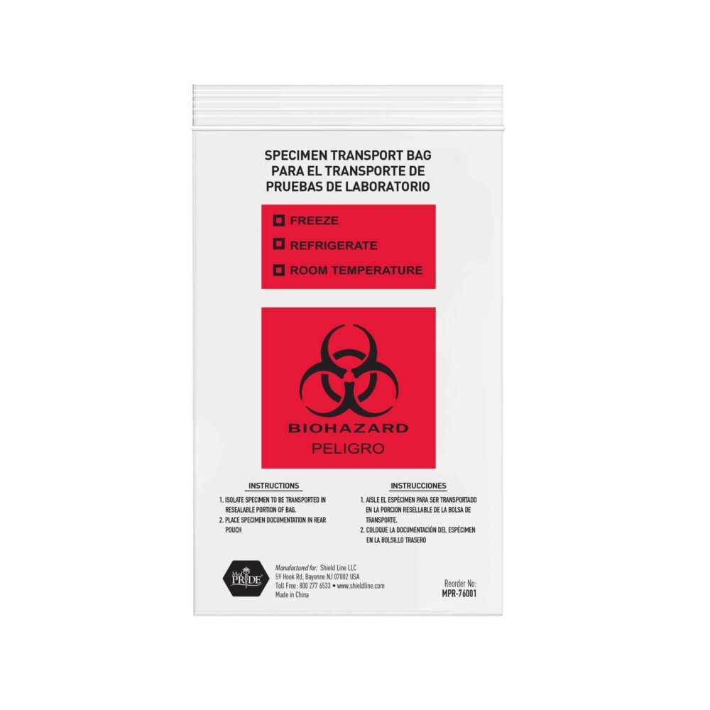 Warning sign indicating hazardous biological material in the lab.