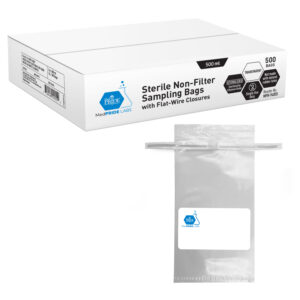 Sterile nylon zipper sampling bags for safe sample collection.