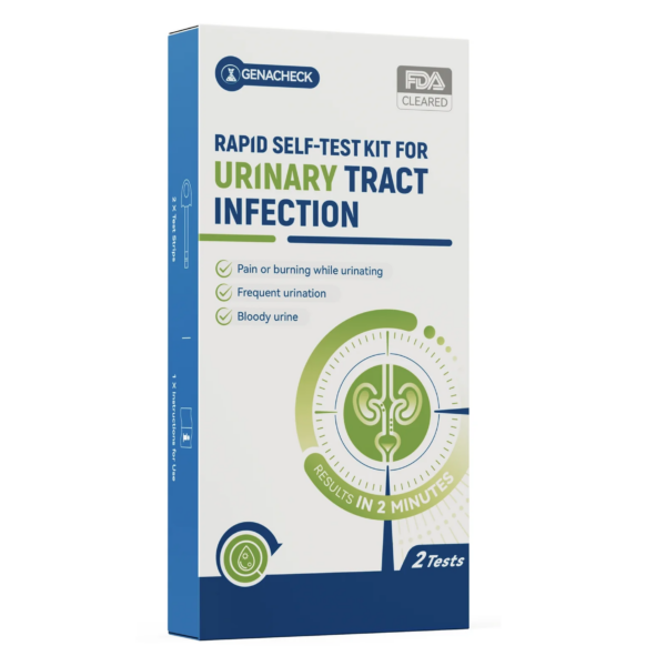 Rapid self-test kit for urinary tract infection detection.