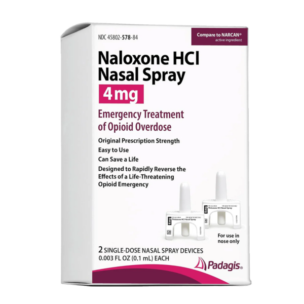 Naloxone HCl nasal spray for emergency opioid overdose treatment.