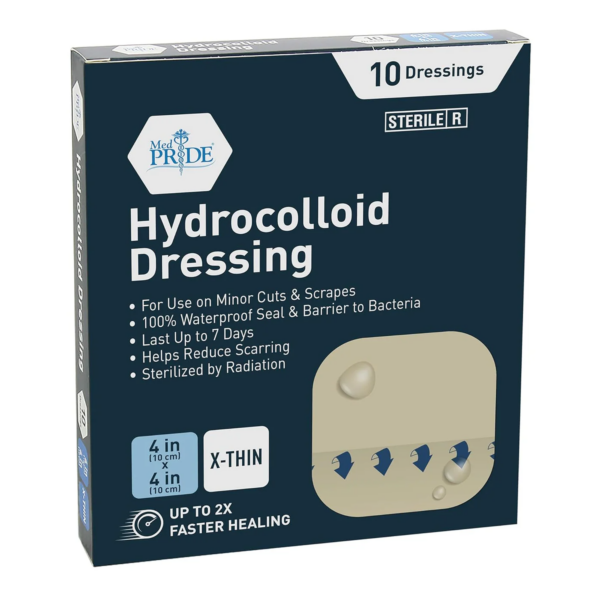 MedPride Hydrocolloid Dressing – 4” x 4” X-Thin