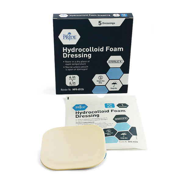 MedPride Hydrocolloid Foam Dressing – 4” x 4”