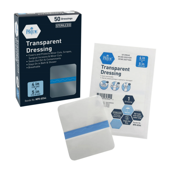 MedPride Transparent Dressing – 4” x 5” Thin