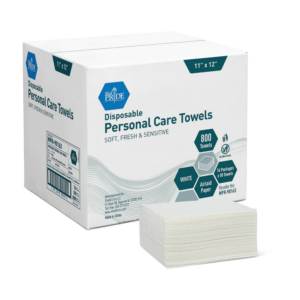 MedPride Dry Washcloths – Air Laid 11” x 12” Qtr Fold