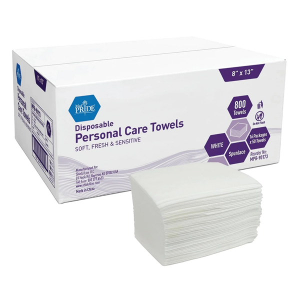 MedPride Dry Washcloths – Spunlace 8” x 13”