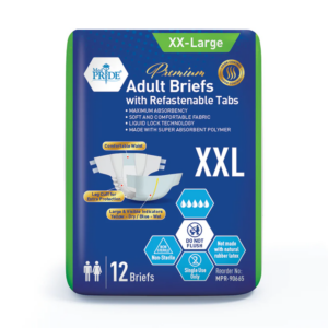 MedPride Premium Adult Briefs with Refastenable Tabs – XX-Large