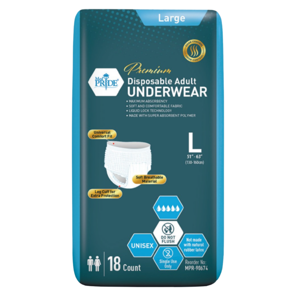 MedPride Disposable Adult Underwear – Large