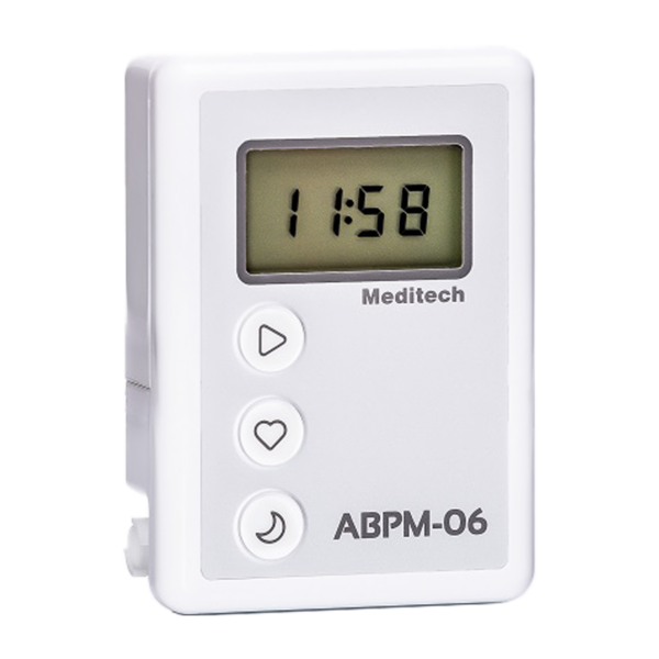 Digital medical device ABPM-06 displaying time 11:58.