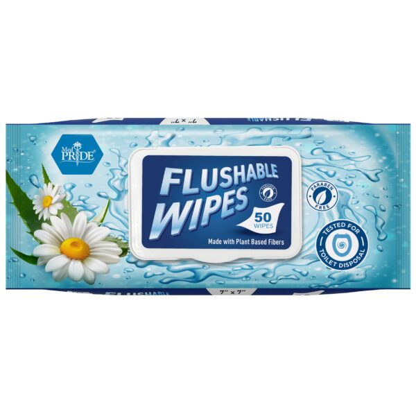 MedPride Flushable Wipes – 7” x 7” Mild Scent